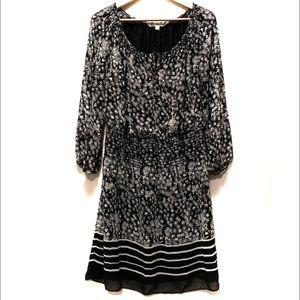 Max Studio Black and White Floral Dress